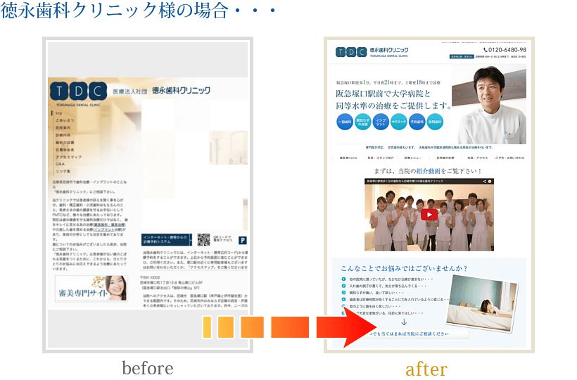 徳永歯科クリニック様の場合・・・