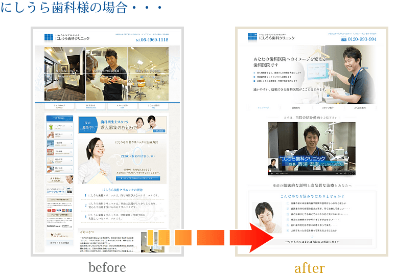 にしうら歯科様の場合・・・